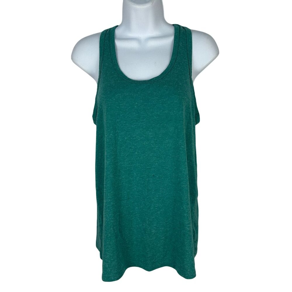 Athletic Works Womens Size M Blue Heather Racerback Tank Top Lightweight